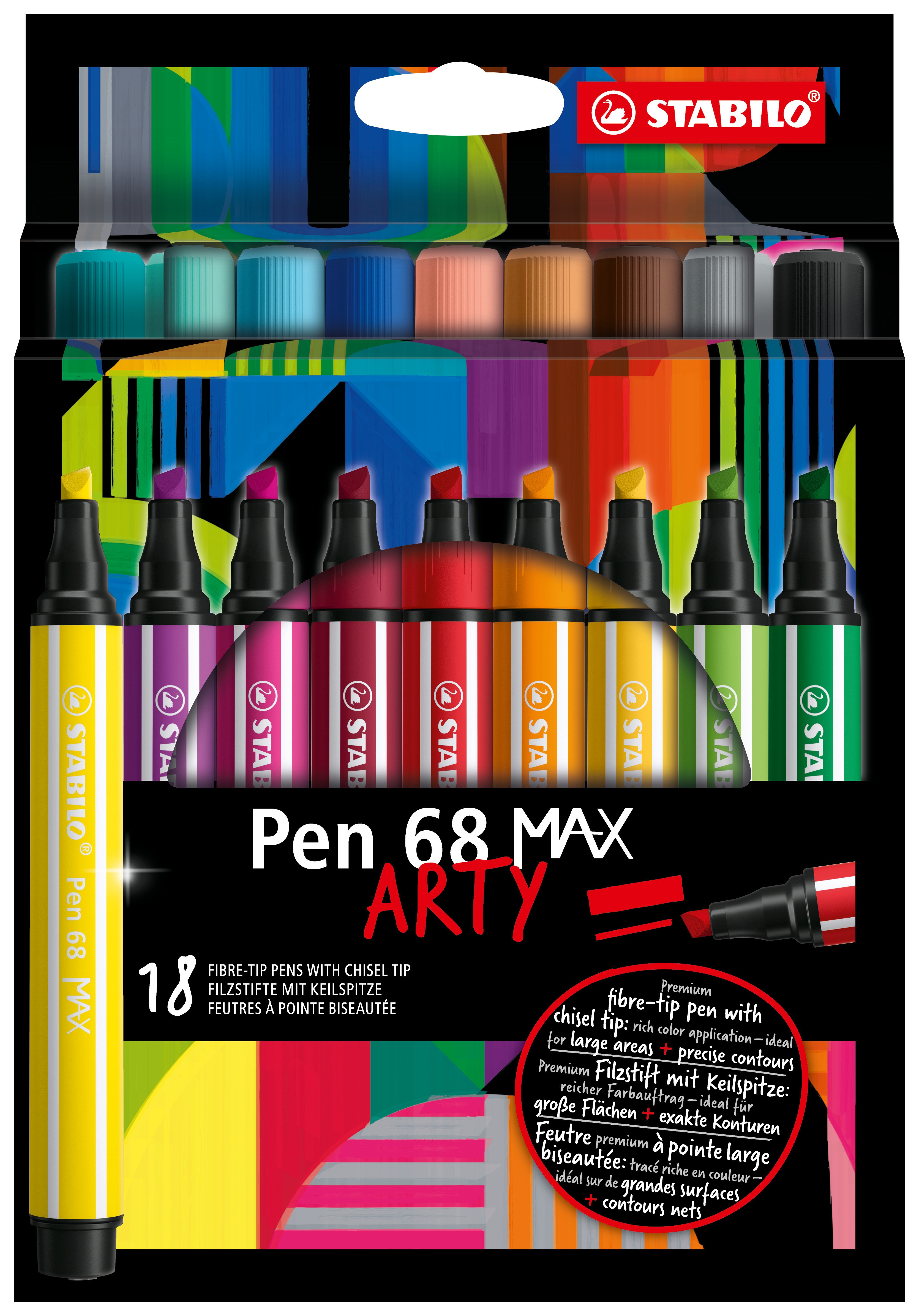 STABILO Pen 68 MAX marcatore Colori assortiti 18 pz