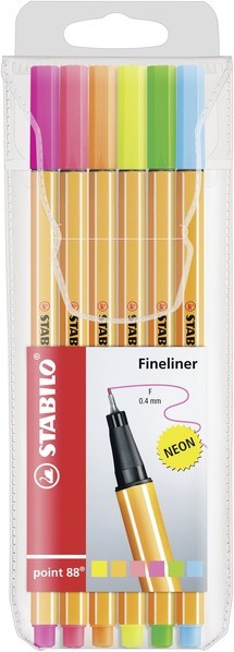 Stabilo point 88 penna tecnica Fine Multicolore 6 pz