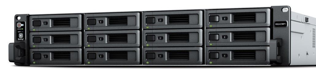 Synology RackStation RS2423RP+ server NAS e di archiviazione Armadio (2U) Ryzen Embedded V1780B 8 GB DDR4 0 TB DiskStation Manager Nero Grigio
