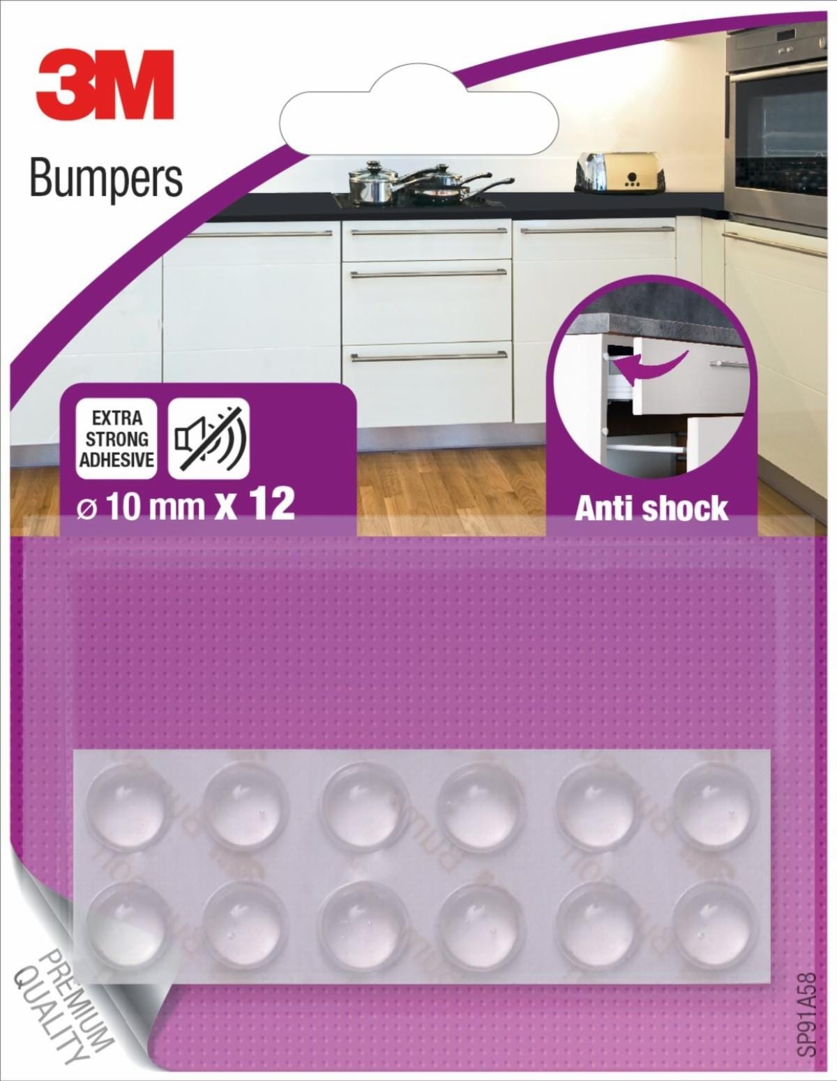 Scotch 3M SP91A58 fermaporta salva dita Trasparente