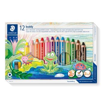 Staedtler Noris buddy 140 Nero Blu Marrone Verde Magenta Arancione Rosso Viola Giallo 12 pz