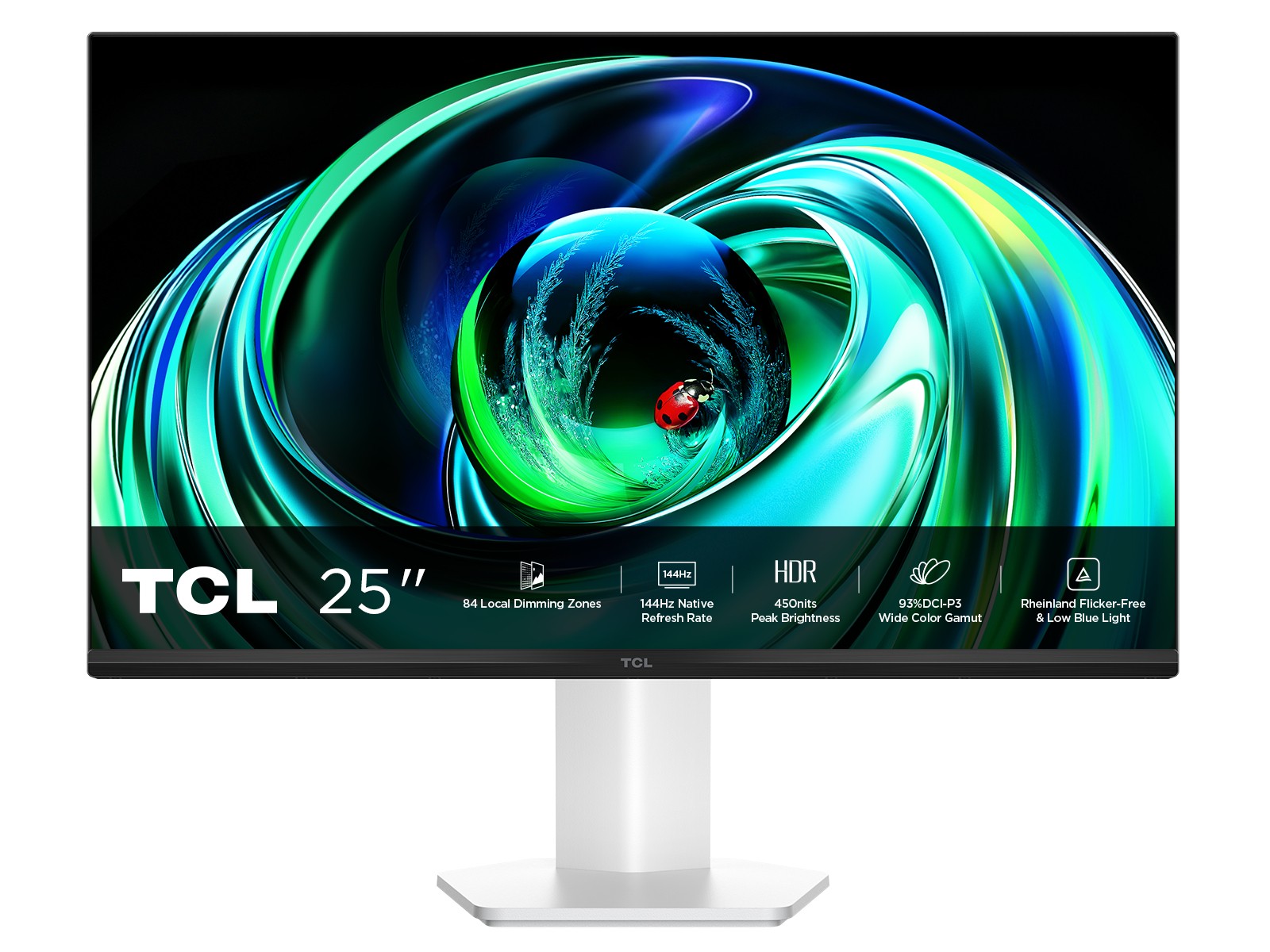 Tcl Gaming Monitor 25G54 Mini-Led Da 25", Risoluzione Fhd, 144 Hz, Pannello Ips, 450 Nit, Vesa Display Hdr 400, 93% DCI-P3 Wide Color Gamut, Certificazione TÜV Rheinland Flicker-Free E Low Blue Light