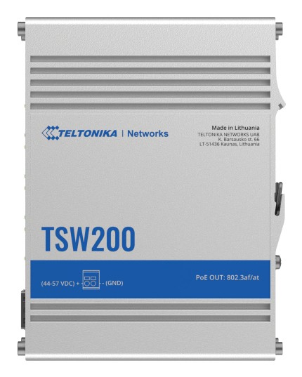 Teltonika TSW200 switch di rete Non gestito Gigabit Ethernet (10/100/1000) Supporto Power over Ethernet (PoE) Alluminio