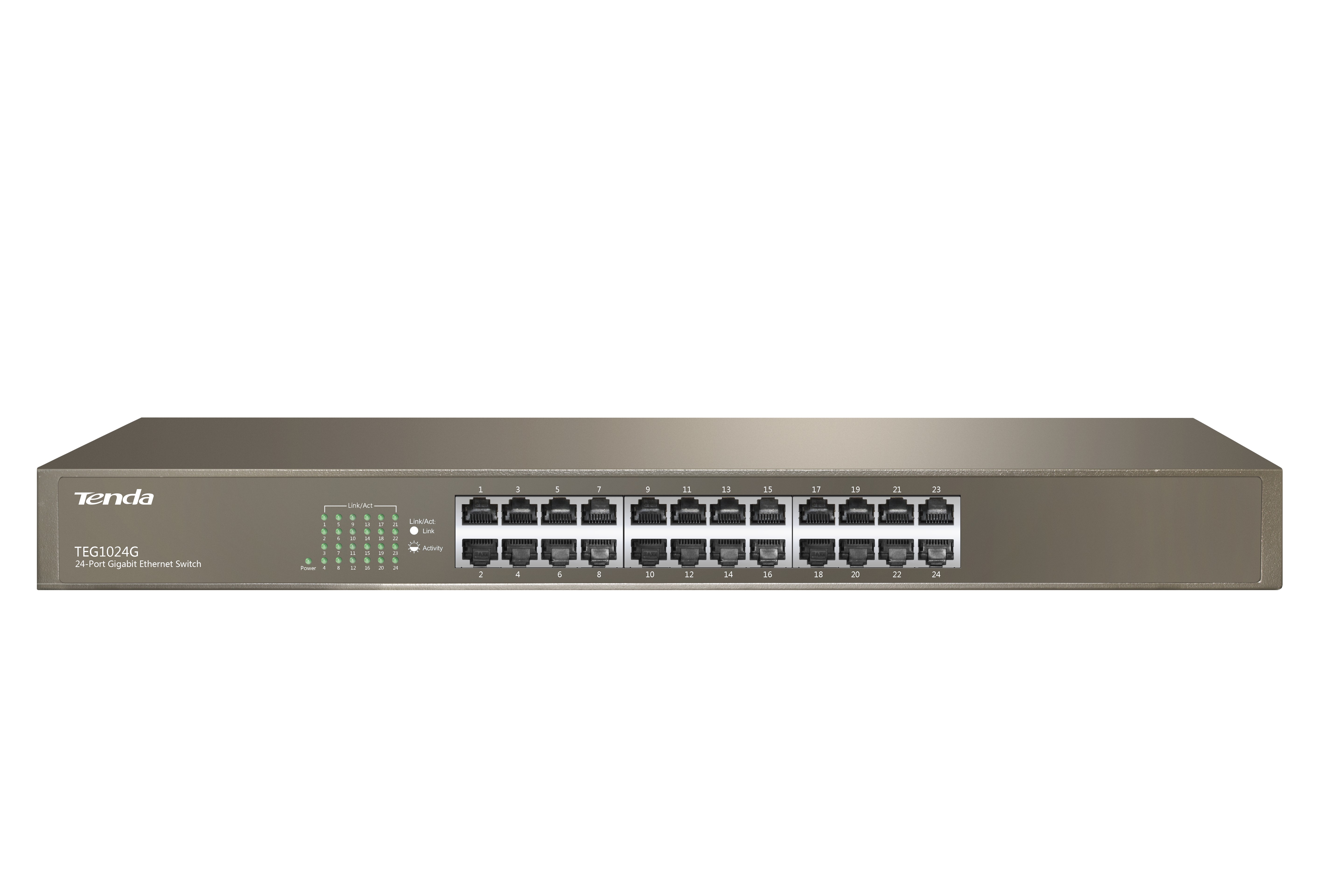 Tenda Switch 24 Porte Gigabit 10/100/1000 Capacita Switching 48Gbps Protezione Fulmini 6Kv