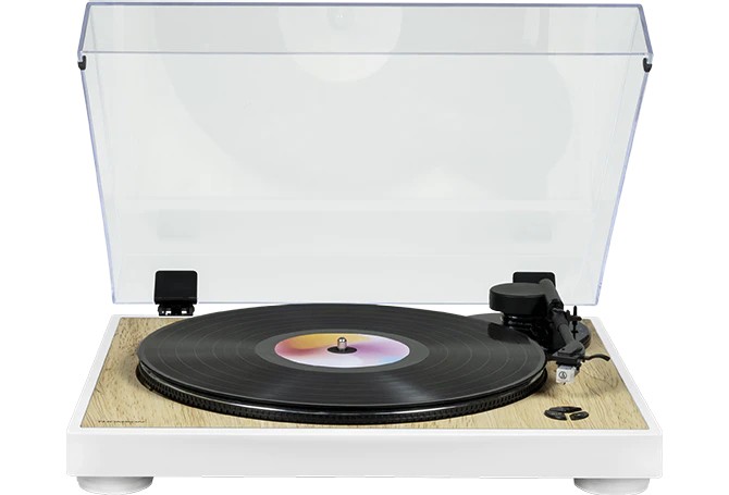Thomson TT300 Giradischi con trasmissione a cinghia Bianco Legno
