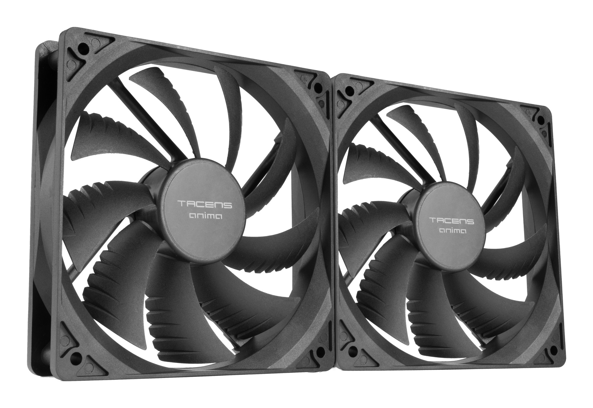 Tacens Anima AF12X2 sistema di raffreddamento per computer Case per computer Ventilatore 12 cm Nero 2 pz