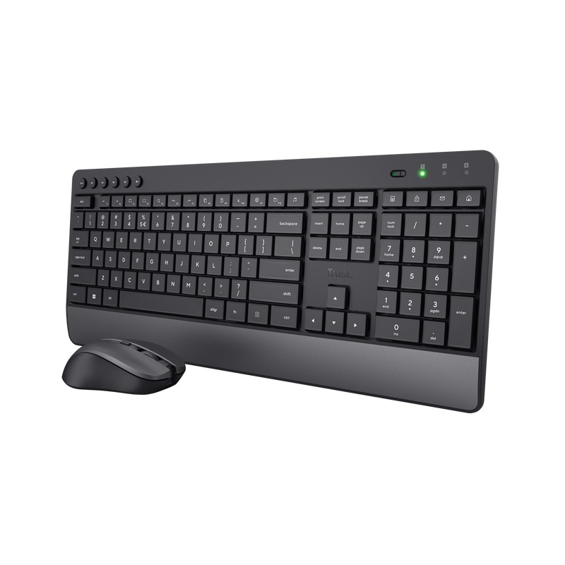 Trust Trezo tastiera Mouse incluso Universale RF Wireless QWERTY Spagnolo Nero