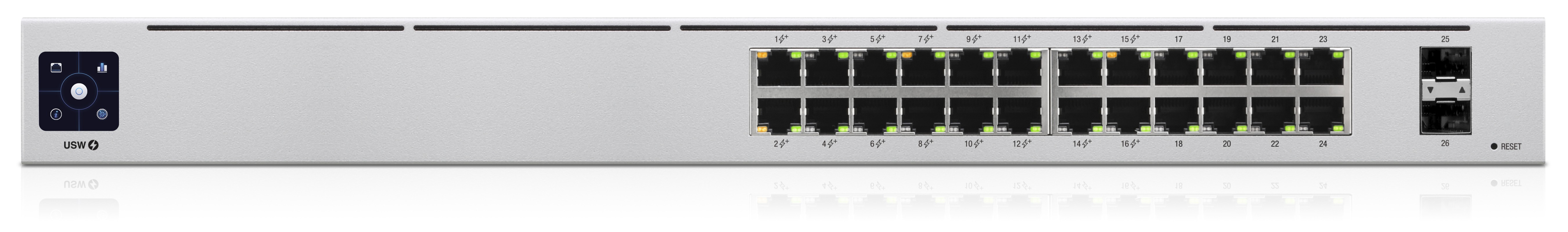 Ubiquiti Networks UniFi 24-Port PoE Gestito L2/L3 Gigabit Ethernet (10/100/1000) Argento 1U Supporto Power over Ethernet (PoE)