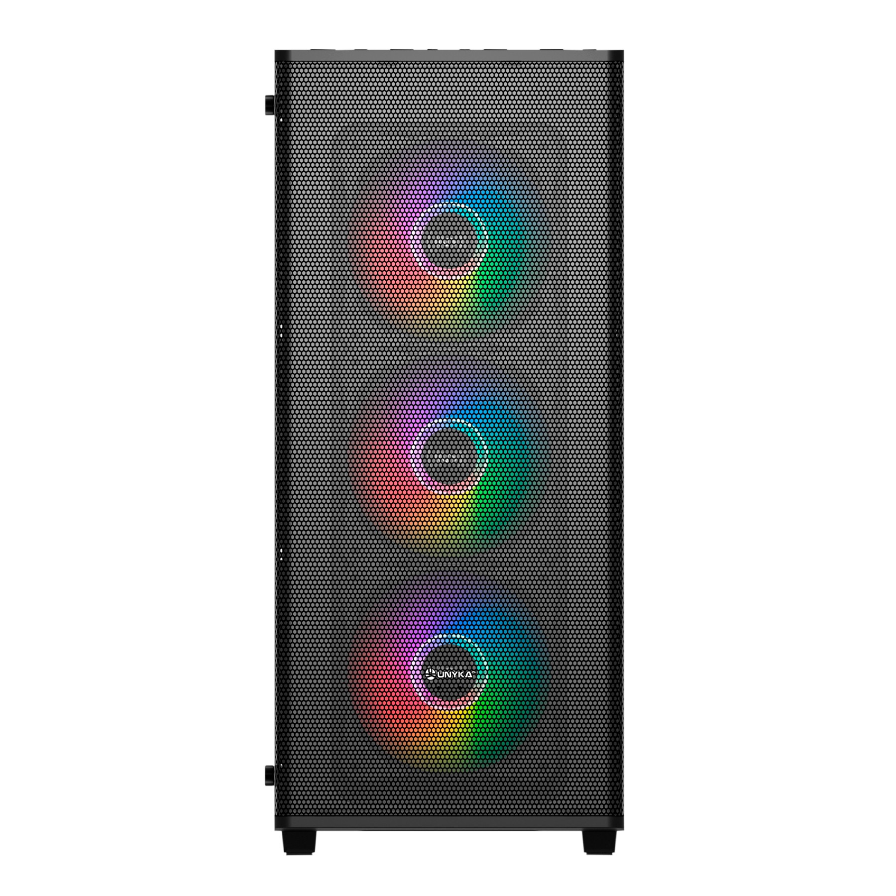 Unykach Mir 100 Caja Atx Gaming Cristal Templado Lateral Y 4 Ventiladores Argb Negra-image