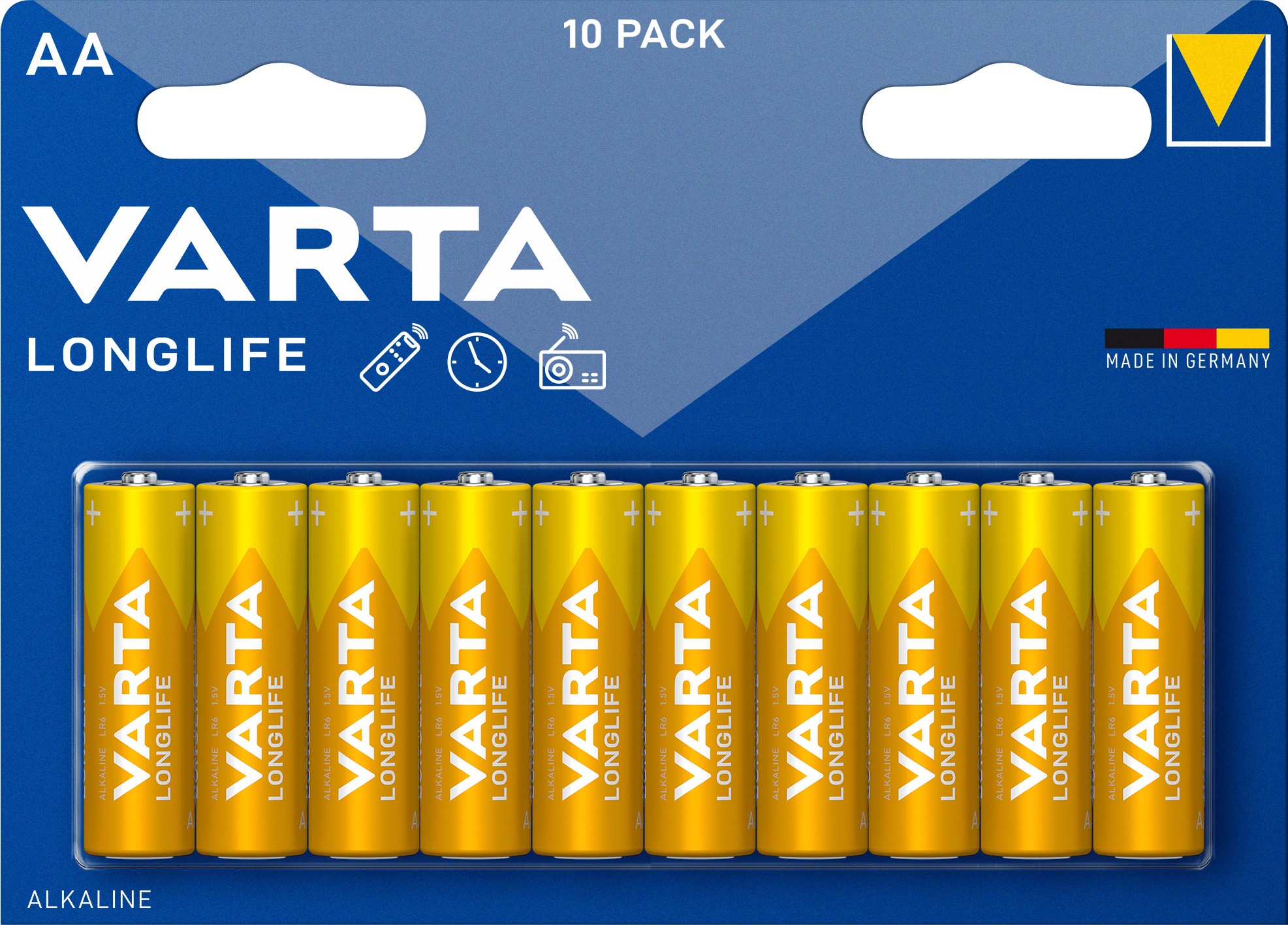 Batteria Stilo Aa 15V Lr06 Long Life 10Pz Varta Megapack