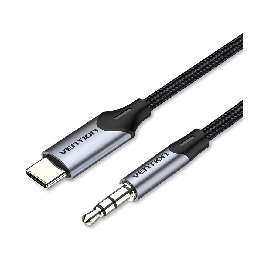 Vention BGKHF cavo audio 1 m 3.5mm USB tipo-C Grigio