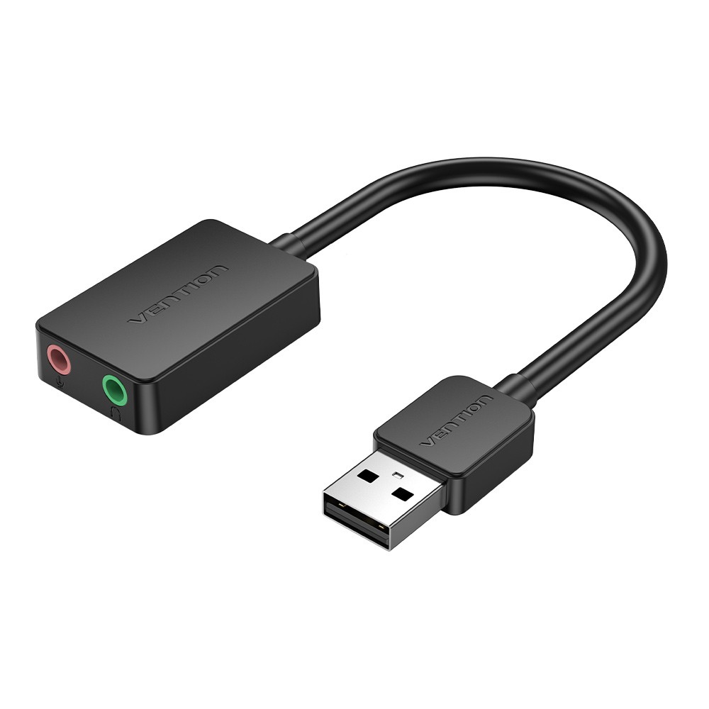 Scheda audio esterna USB a 2 porte 015 M Nera