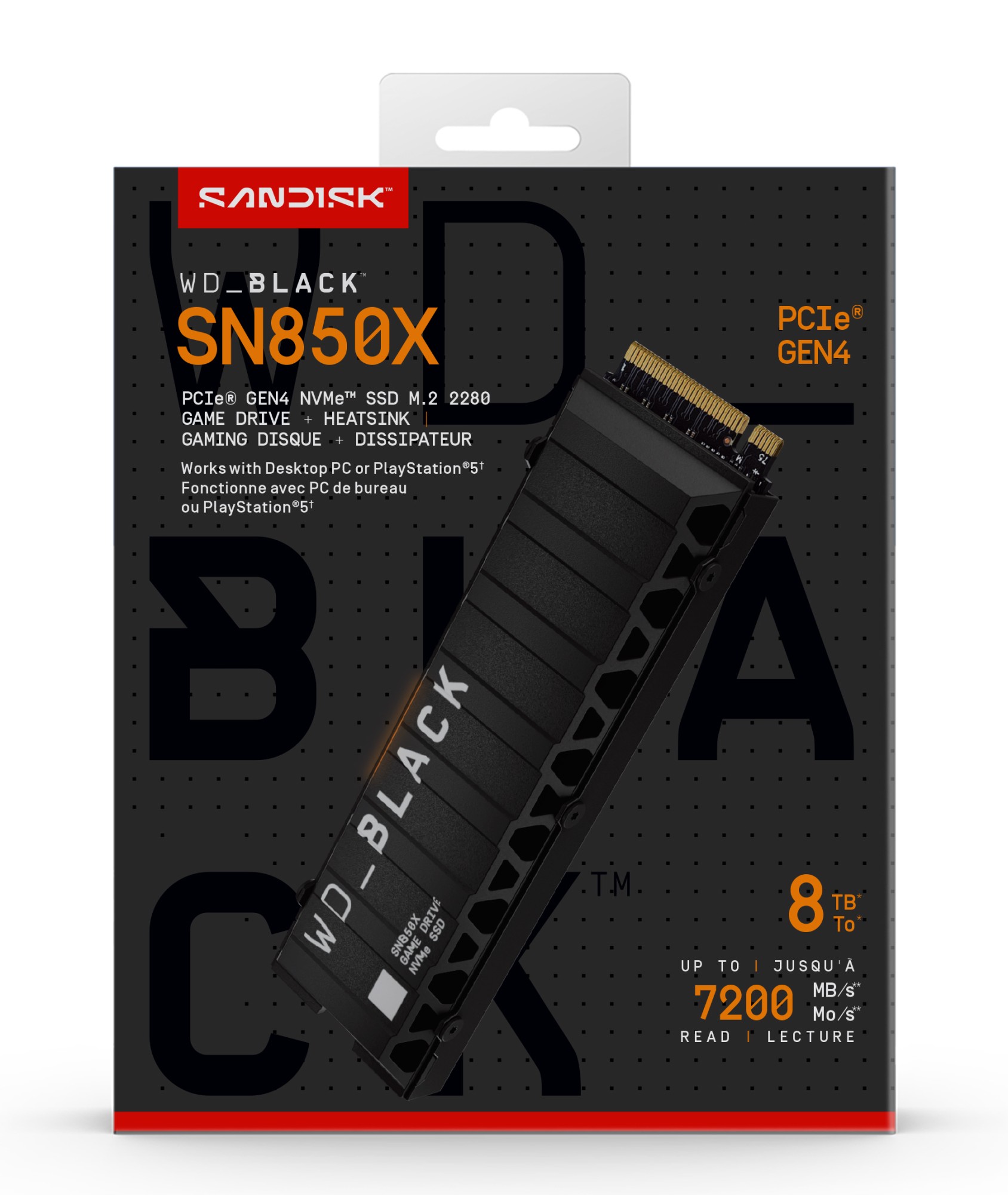 WD SSD Black SN850X 8TB NVMe with Heatshield