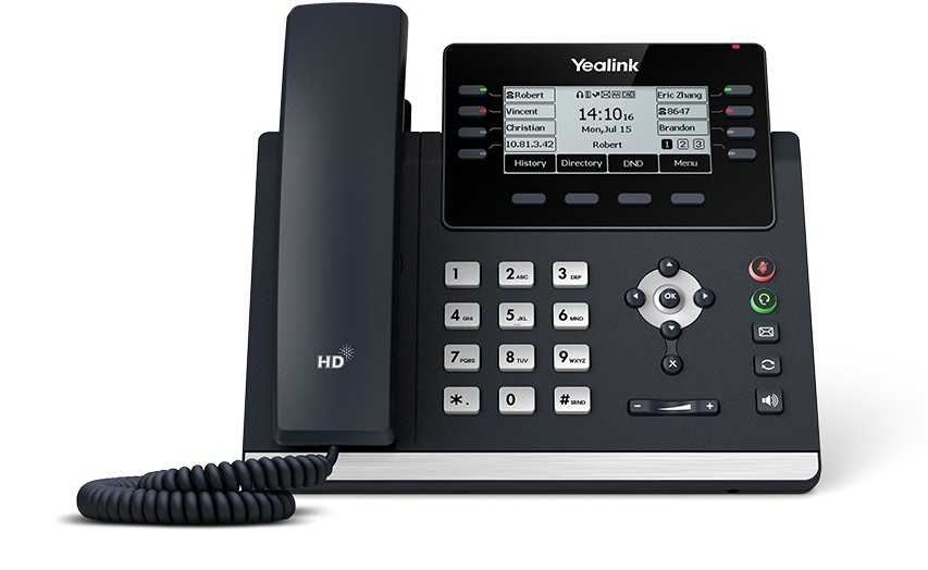 Yealink Telefono Voip 2Xlan Gigabit Display Monocromatico 1Xrj9 16 Linee Sip