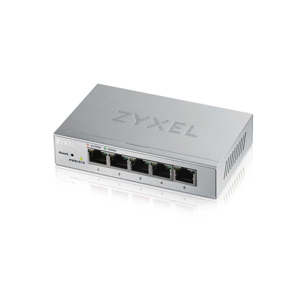 Zyxel Switch Unmanaged Plus 5 Porte Gigabit Easy Management Per Vlan Qos Design Senza Ventole Desktop