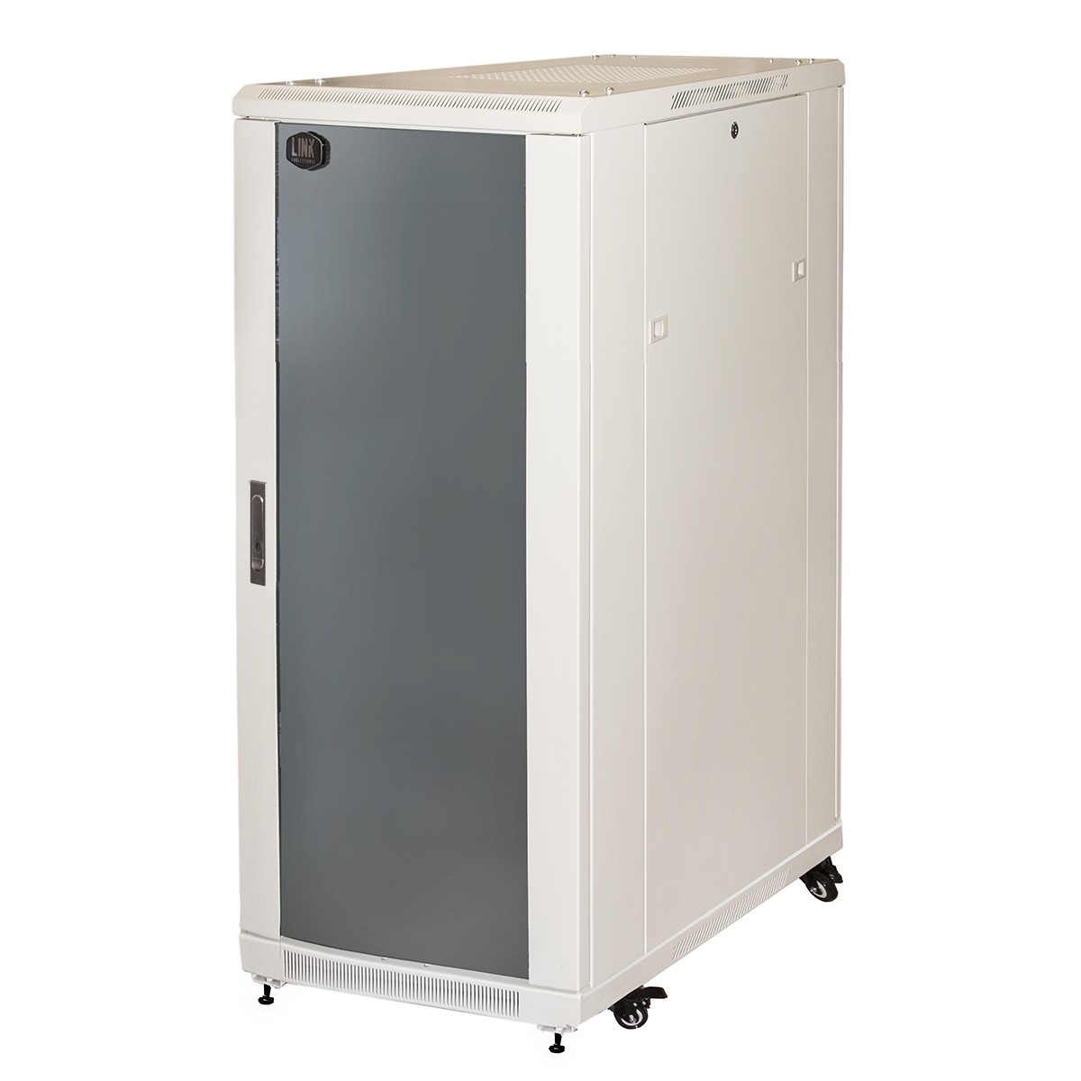 Armadio Rack 19 Per Reti 27U (A)1388 (L)600 (P)800 Colore Grigio Porta Vetro