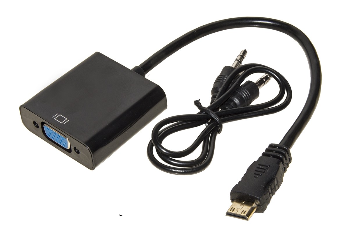 Adattatore Mini Hdmi C - Vga Femmina + Audio