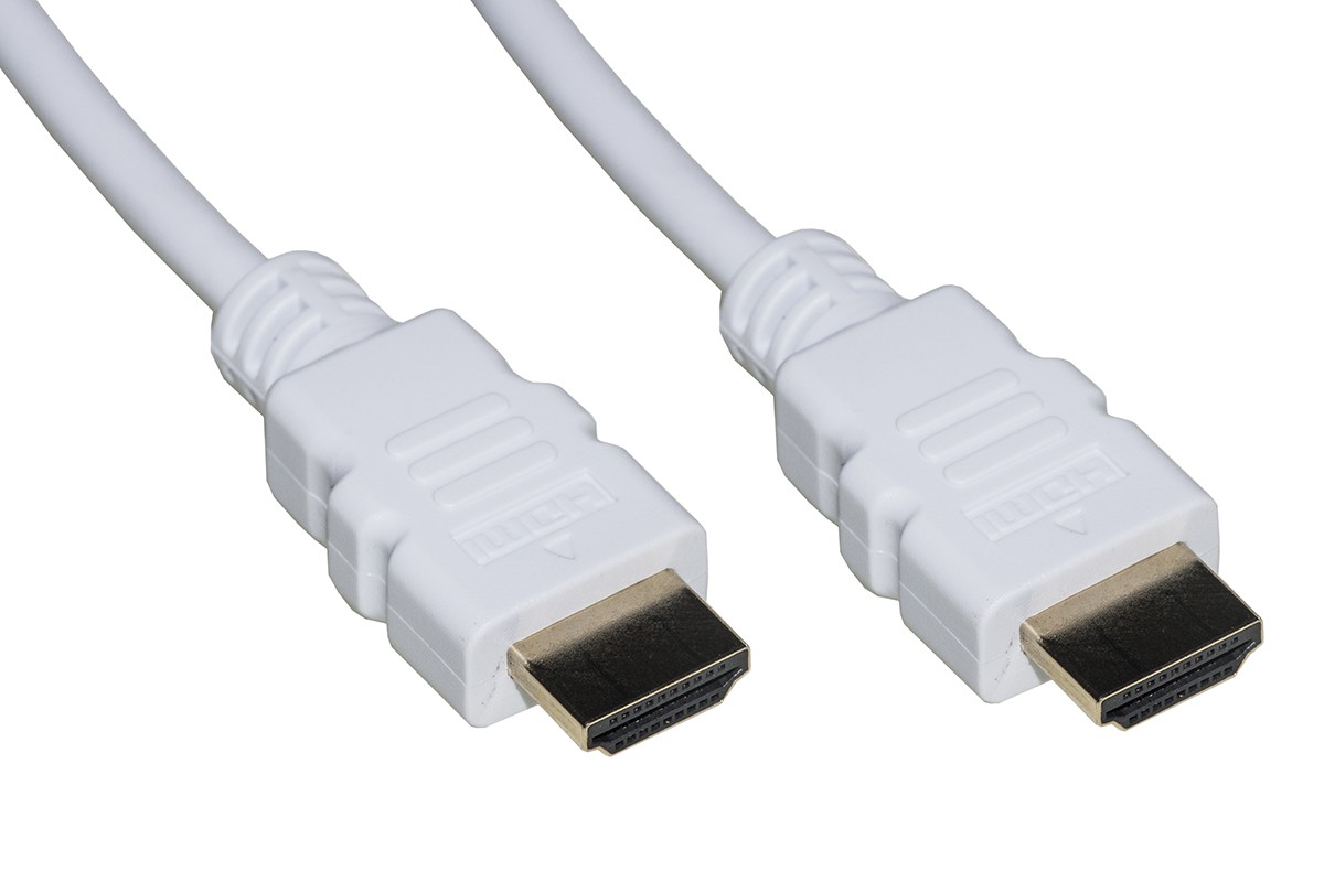 Cavo Hdmi® 4Kx2K Per Pc Notebook Hdtv Ecc Contatti Dorati Mt 1 Colore Bianco