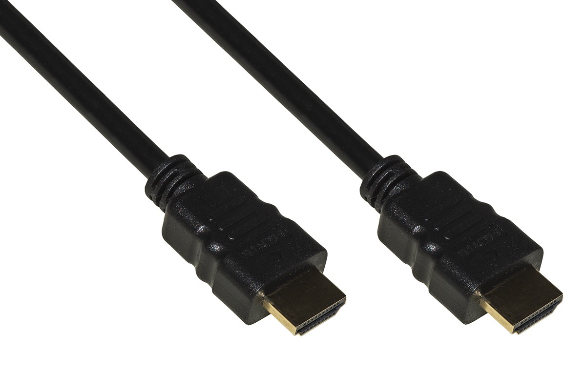 Cavo Hdmi® 4Kx2K 30Hz 3D+Ethernet Per Pc Notebook Hdtv Ecc Contatti Dorati Mt 15 Colore Nero