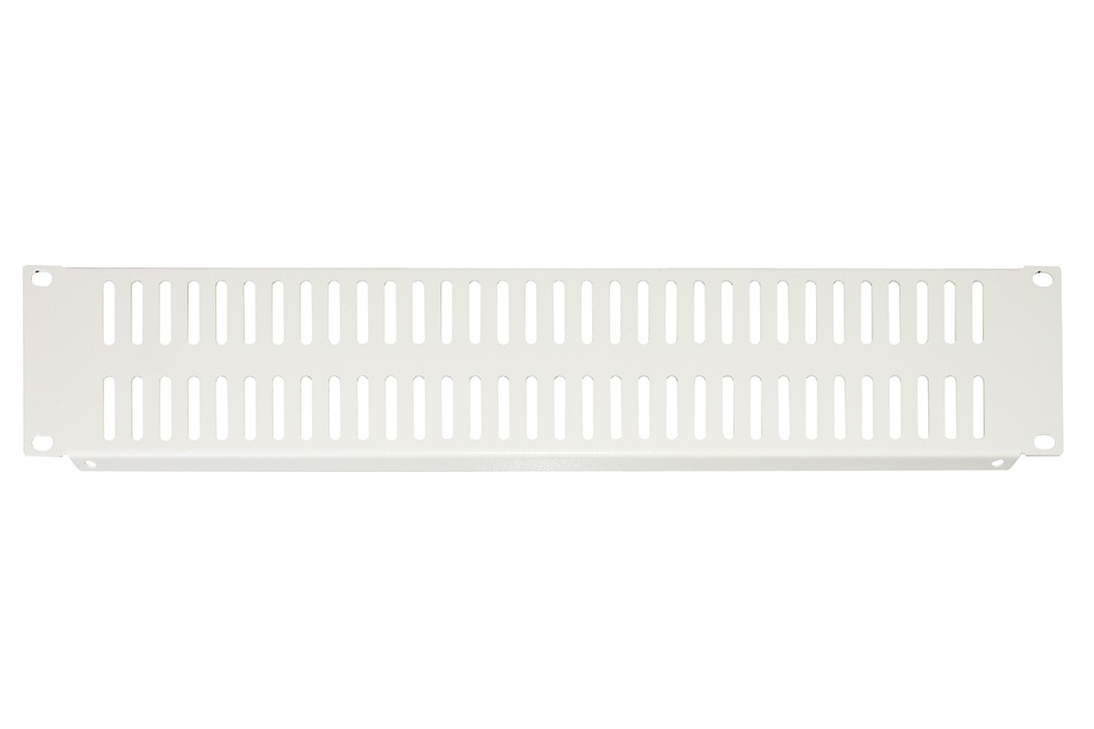 Pannello Cieco Ventilato 2 Unita' Per Armadi Rack 19 Grigio Viti Incluse