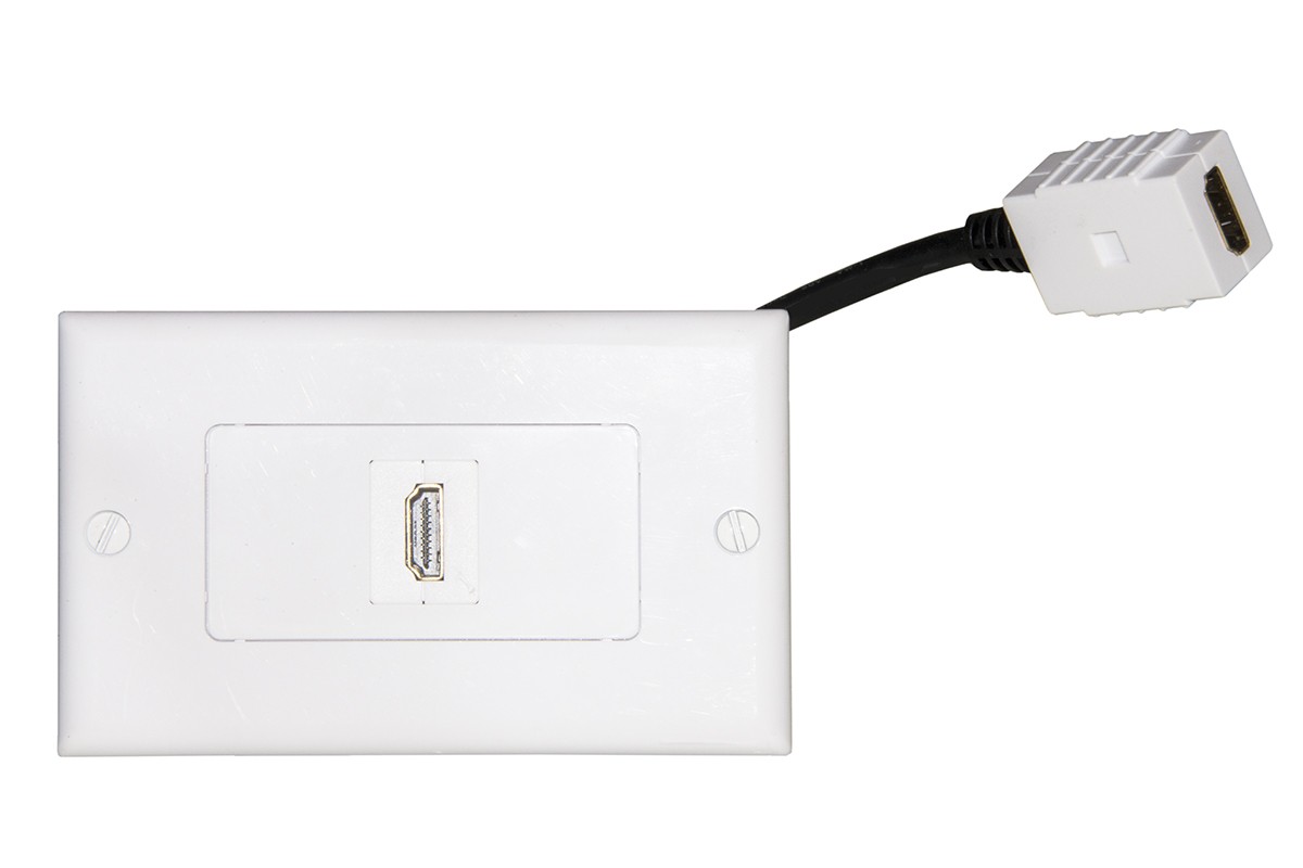 Placca Mod 503 Con Connettori Hdmi Femmina/Femmina Con Cavetto Cm 14