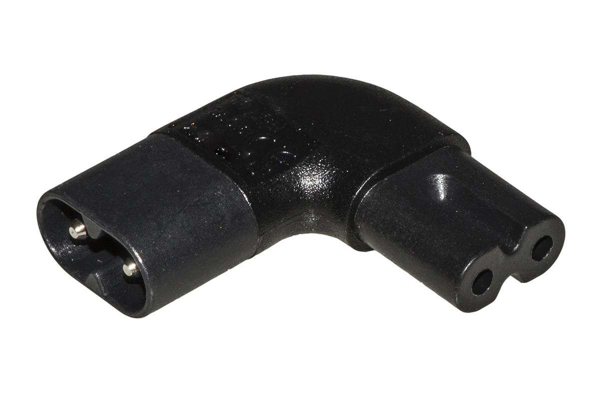 Adattatore Di Alimentazione Iec320 C7 Femmina C8 Maschio Angolato Laterale