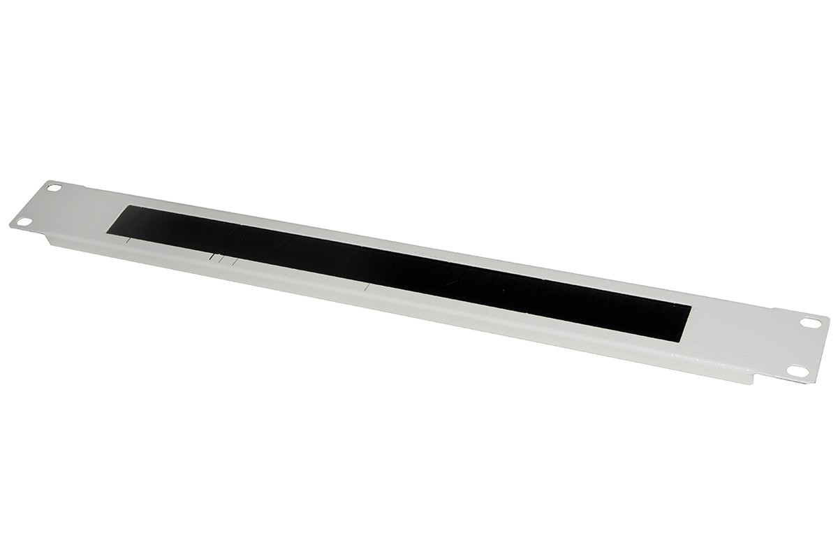 Pannello Di Protezione Colore Grigio 1U Con Spazzola Per Armadi Rack 19