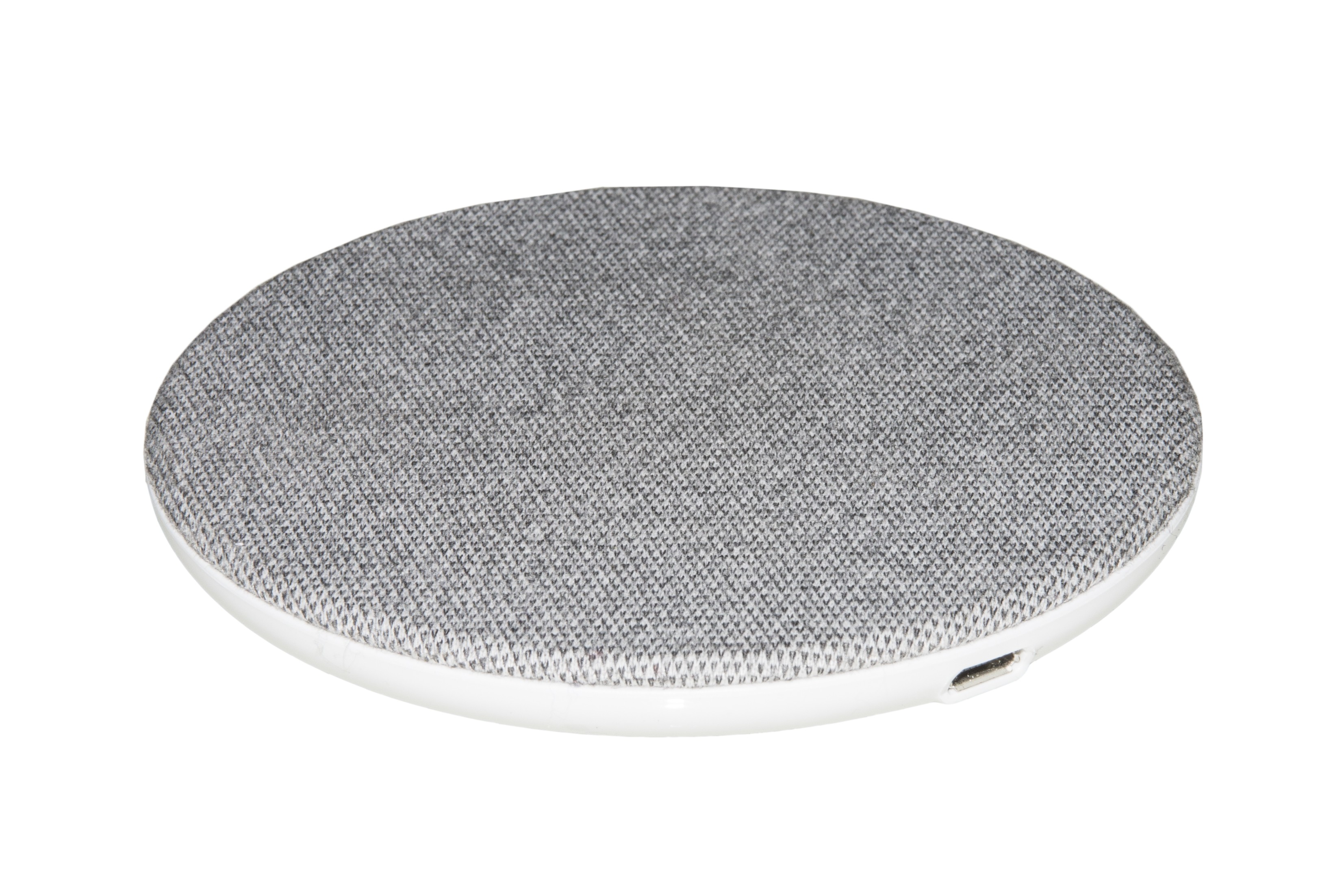 Caricabatteria Wireless Per Smartphone A Ricarica Rapida Superficie In Tela Potenza 10 Watt Con Funzione Di Sicurezza F.O.D.