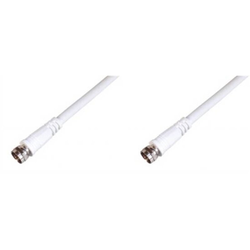 Cavo Antenna Sat Coassiale Connettori Tipo F Maschio/Maschio Schermato Mt.25