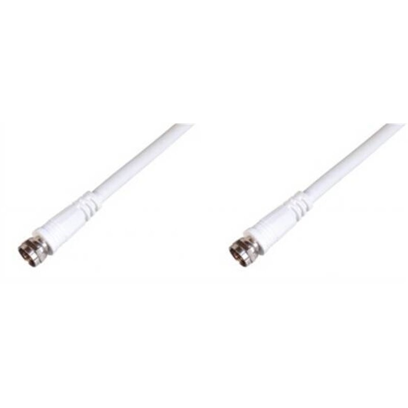 Cavo Antenna Sat Coassiale Connettori Tipo F Maschio/Maschio Schermato Mt.5