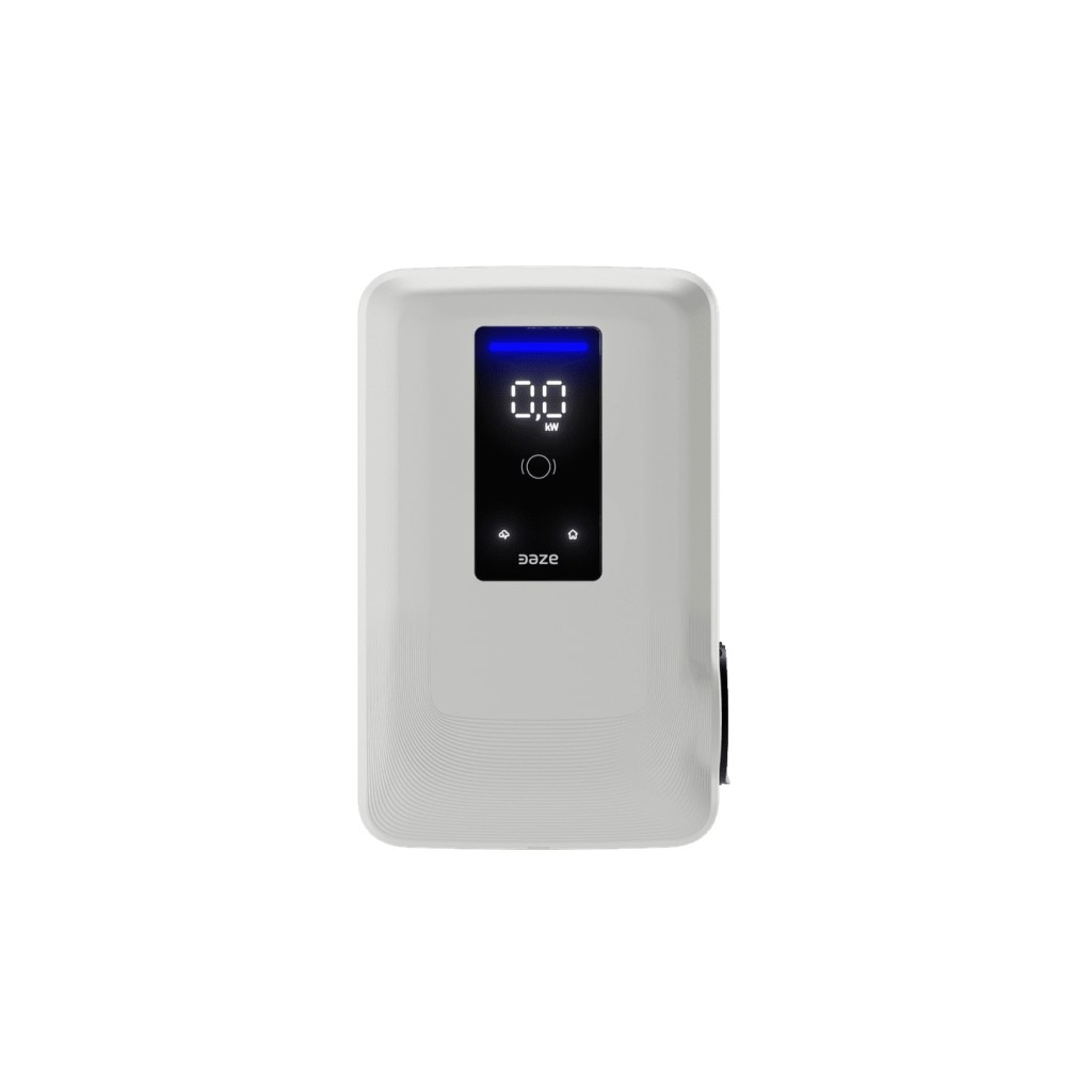 Daze Stazione di Ricarica 22.2kW Dazebox Home S Trifase 32A IK10 IP55 WiFi Bluetooth Ethernet Incluse 3 Tessere RFID Wall Box Colore Bianco con Schermo e Connettore Tipo 2