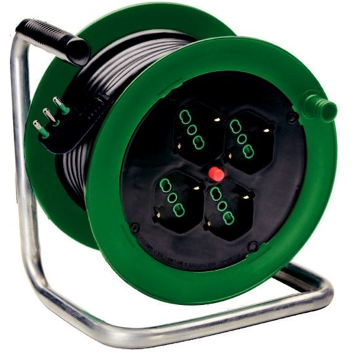 Rocchetto Avvolgicavo Mt 15 Con Spina Ita Tripolare 16A E 4 Prese Universali