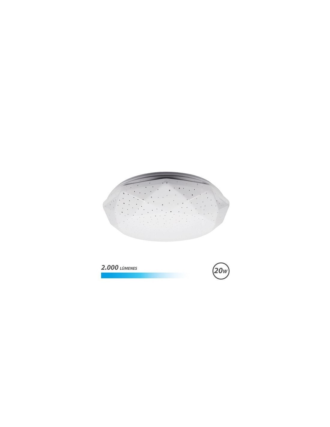 Lampada da Soffitto Elbat Serie Neptuno LED 20W 2000lm - 6500K Luci Fredda - Diametro 28cm