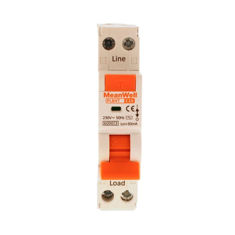 Magnetotermico Differenziale Meanwell Tipo Ac Curva C 1P+N 1M 6Ka C10A Ac 230V