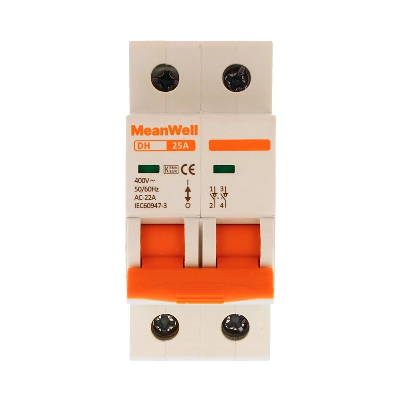Sezionatore Meanwell 2P 2M 25A Ac 400V Ip20 Iec60947