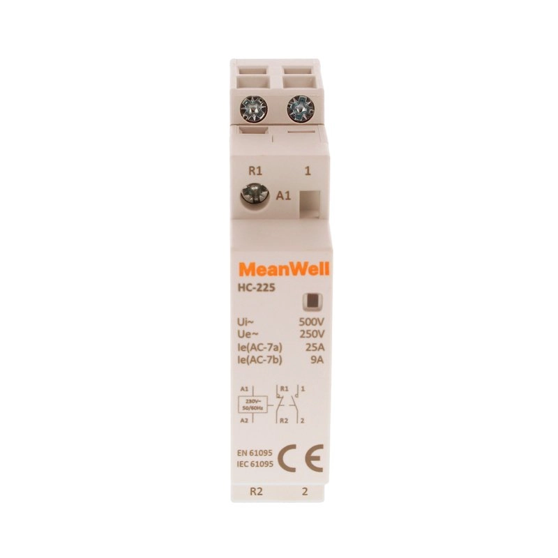 Contattore Meanwell 2P 1M 1No+1Nc 25A Ac 230V Ip20