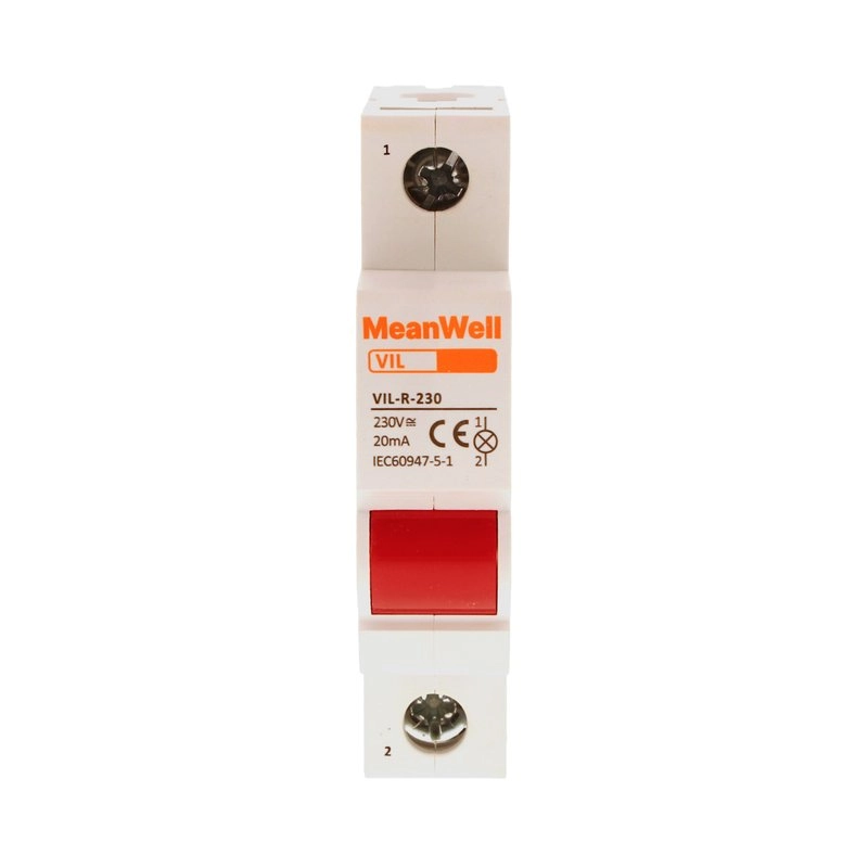 Indicatore Led Rosso Meanwell 1 Polo 1M 230V Ac Ip20 Iec60947