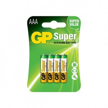 GP Confezione da 4 batterie super alcaline LR03 AAA 15 V