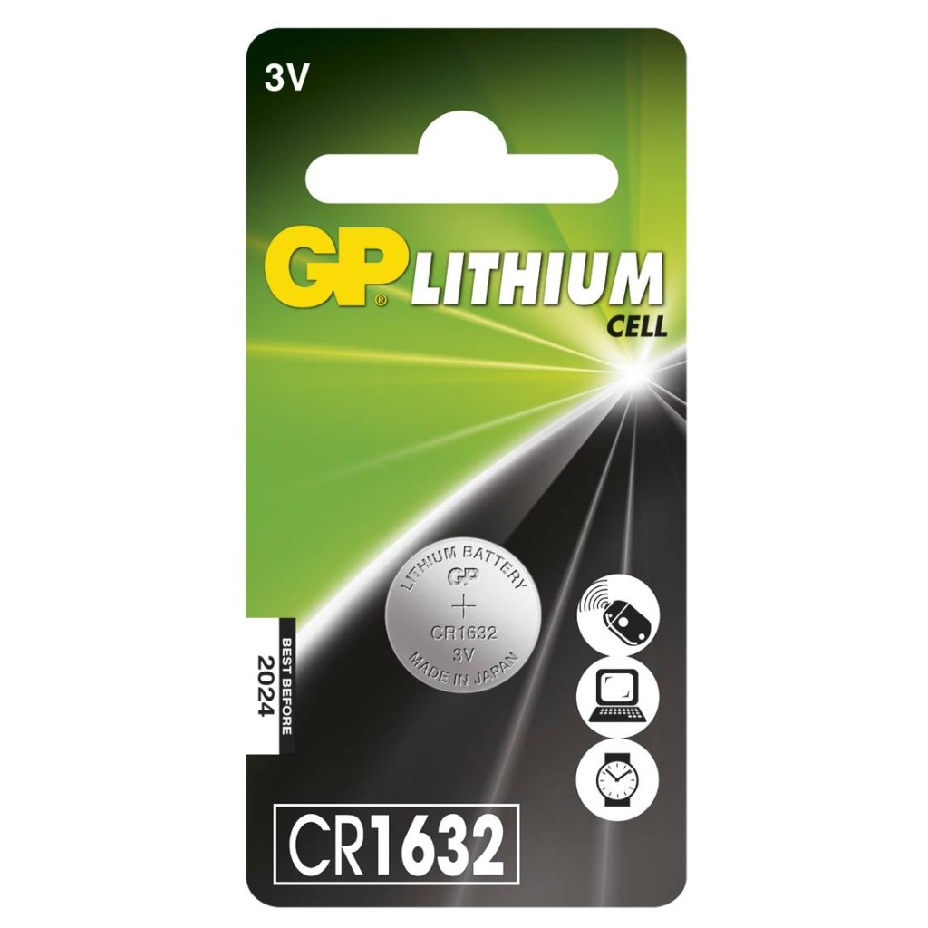 GP Battery CR 1632-C1 - Batteria Super Litio a Bottone CR1632 (Blister 1 Pezzo)
