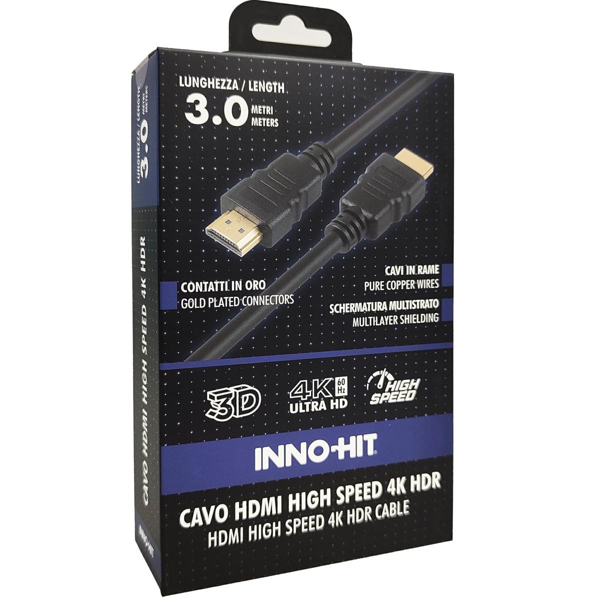 Innohit Cavo Hdmi 4K Hdr High Speed 60Hz 3 Mt