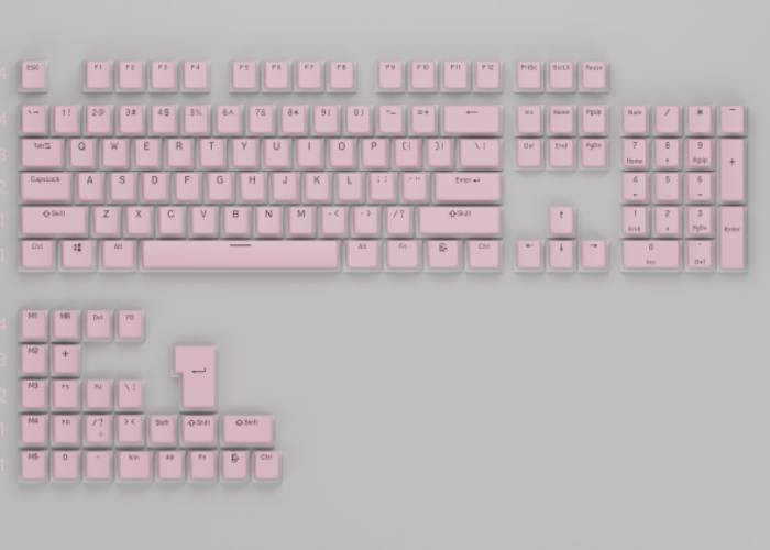 Set Di 130 Tasti Pudding Pink Pbt Oem