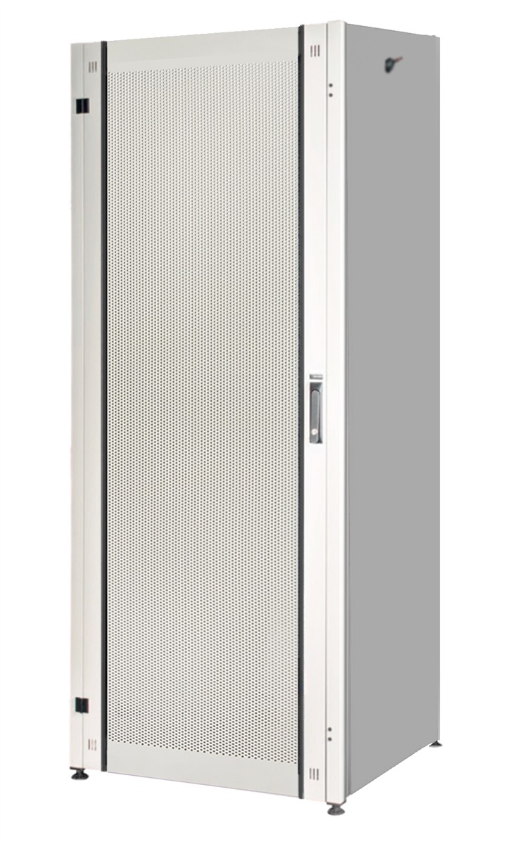 Armadio Rack Per Reti 19 26U (A)1291 (L)600 (P)600 Colore Grigio Porta Traforata Serie Eavi