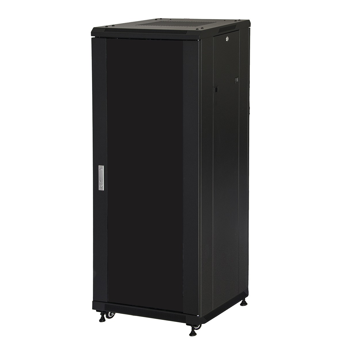 Armadio Rack 19 27U (A)1388 (L)600 (P)600 Colore Nero Porta Vetro Da Assemblare