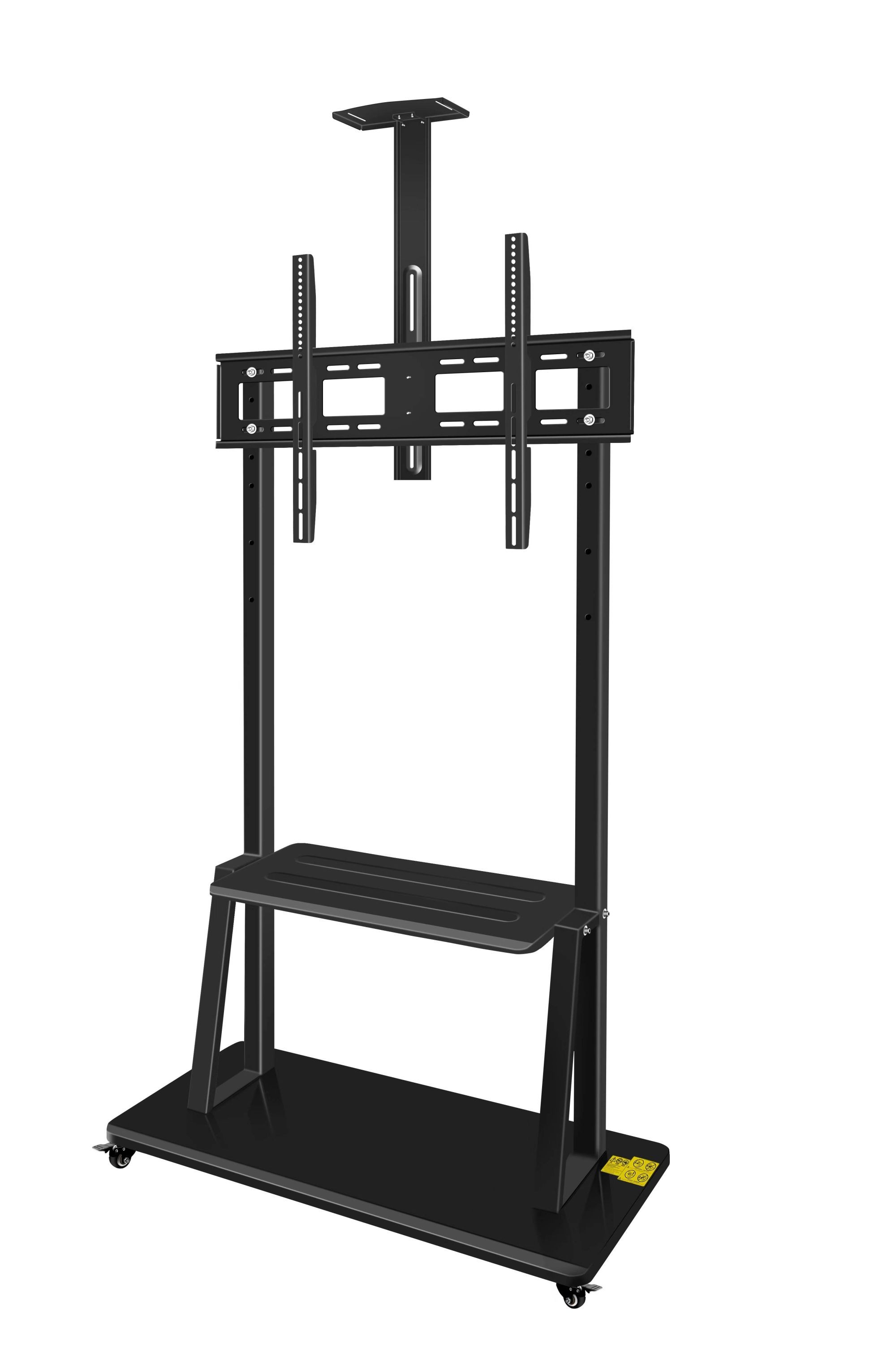 Supporto Tv Grande Formato 42-100 Max Vesa 600X900 Con Ripiano Per Dispositivi E Supporto Telecamera