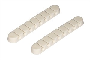 Kit 2 Pezzi Supporti Per Gestione Cavi 8 Posizioni Bianco