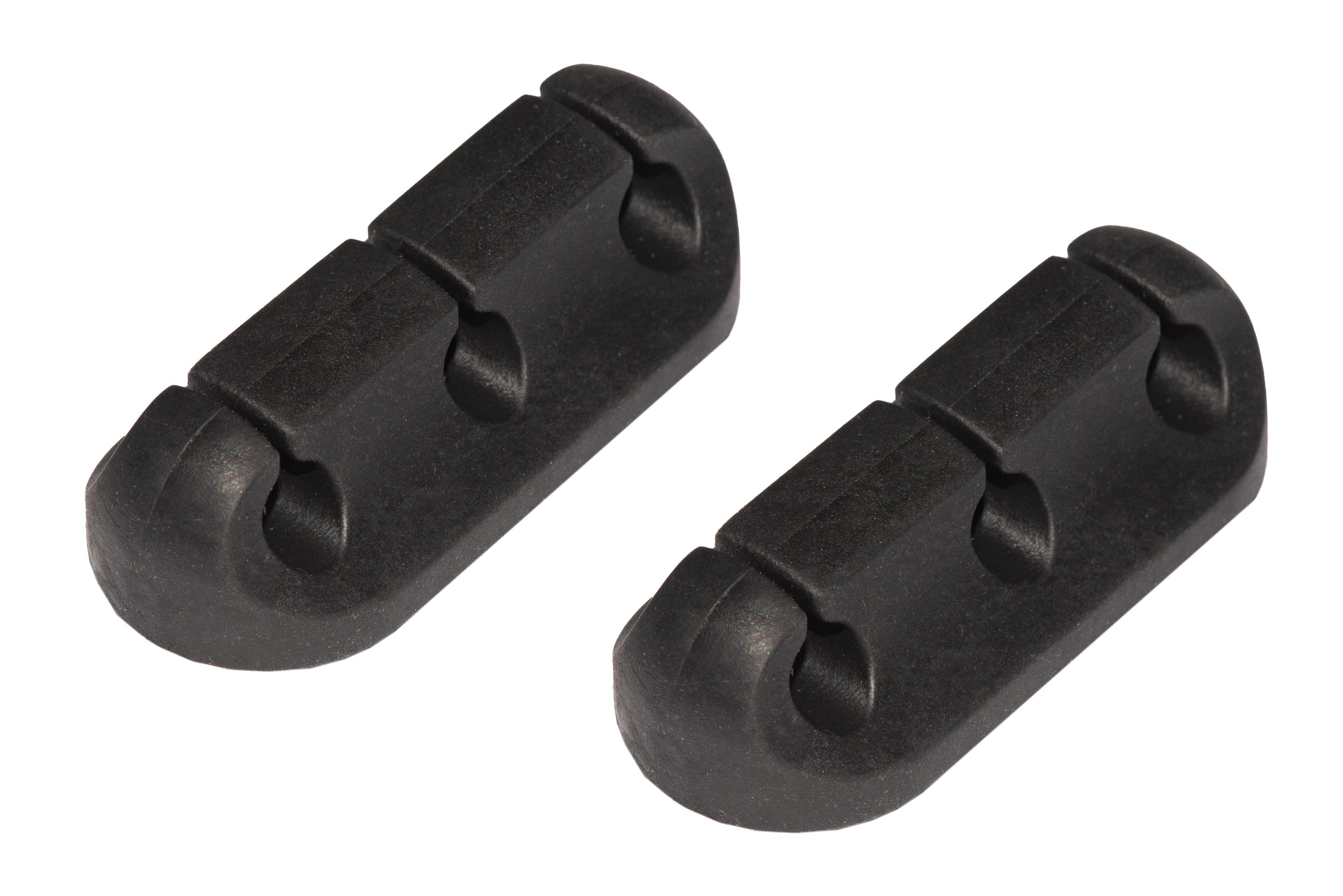 Kit 2 Pezzi Supporti Per Gestione Cavi 3 Posizioni Nero