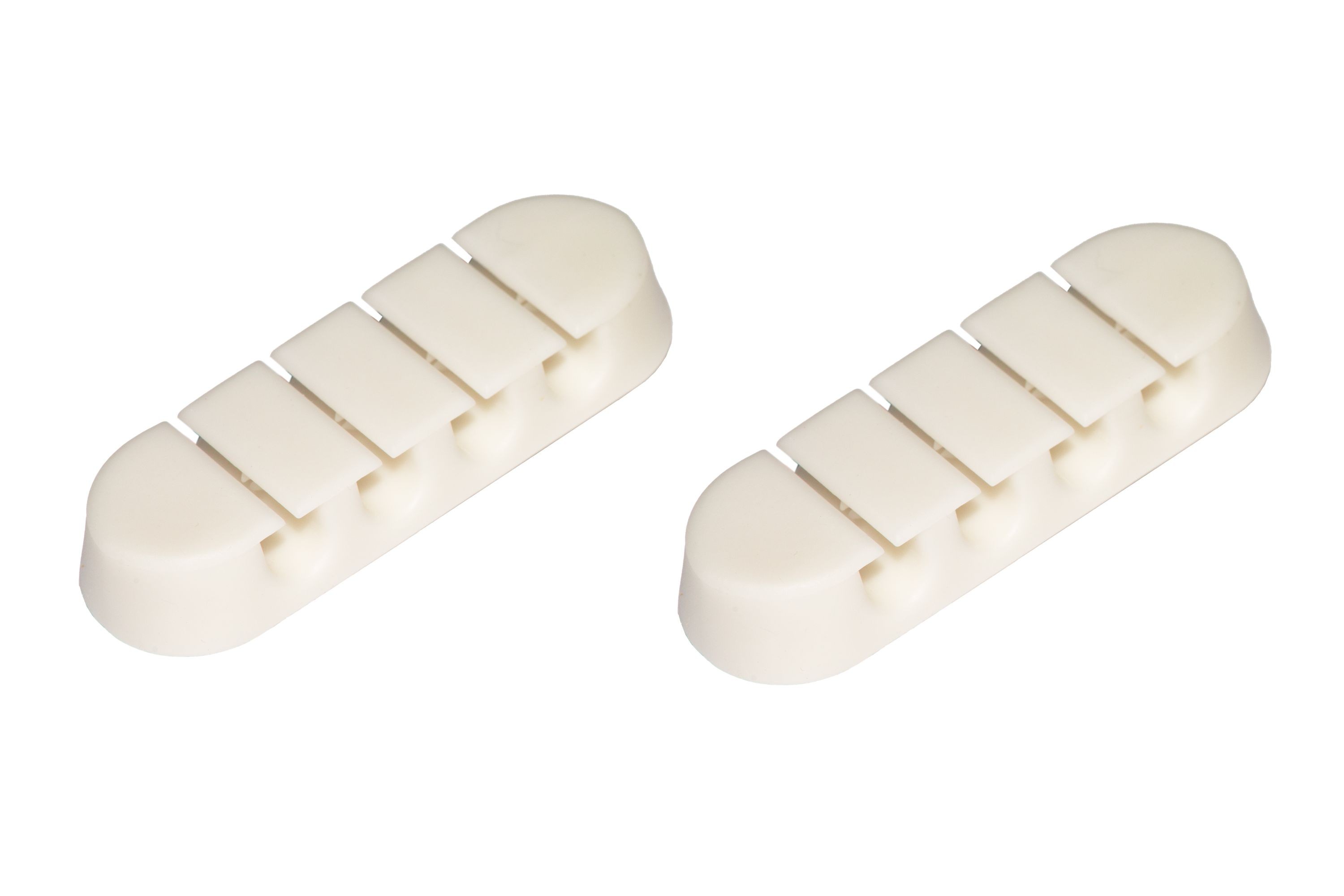 Kit 2 Pezzi Supporti Per Gestione Cavi 4 Posizioni Bianco