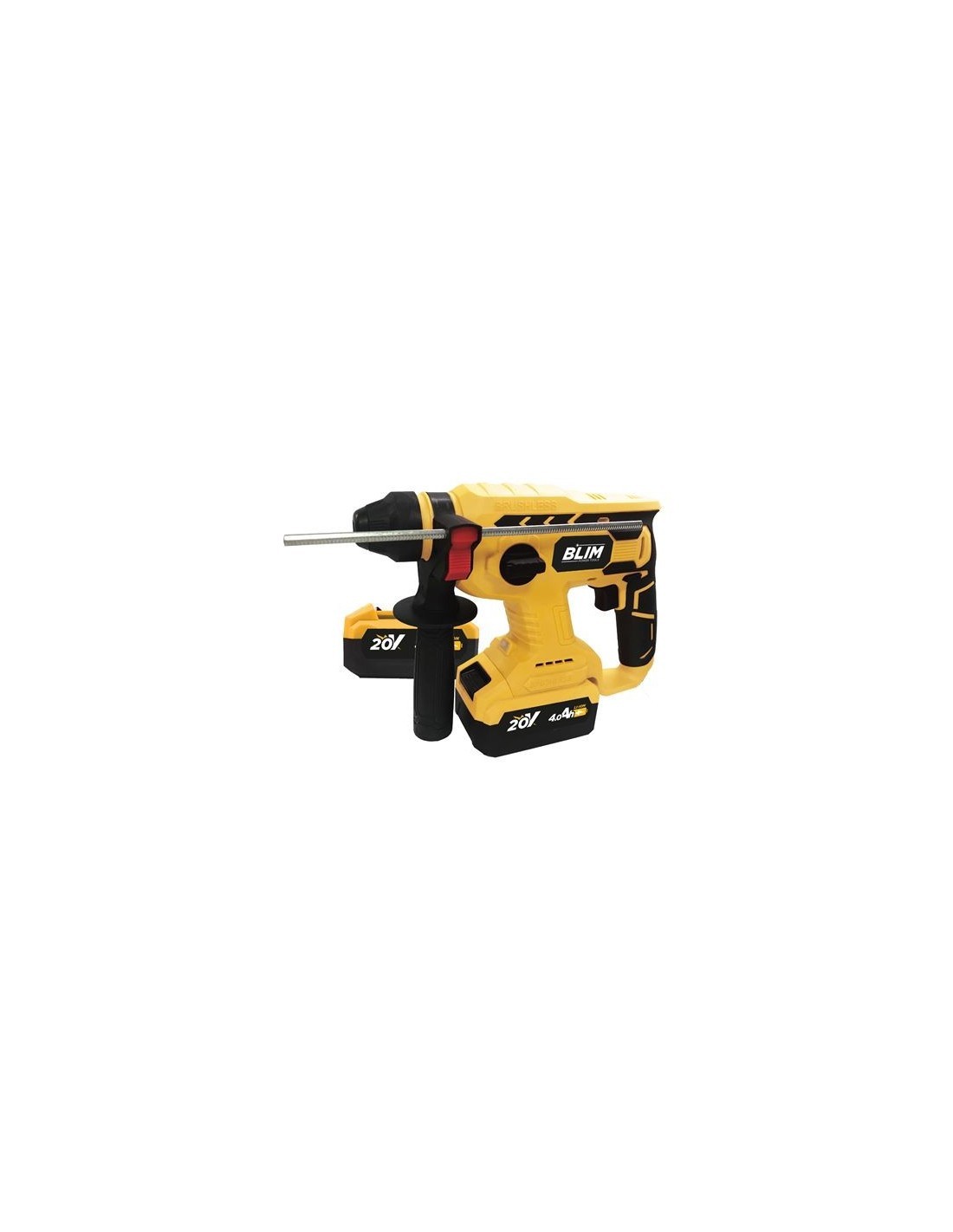 Trapano a batteria Blim Hammer 20V 4Ah - Motore Brushless - Energia d impatto 22 Joule - Velocità 0-1400 giri/min - Include 2 batterie e custodia per il trasporto