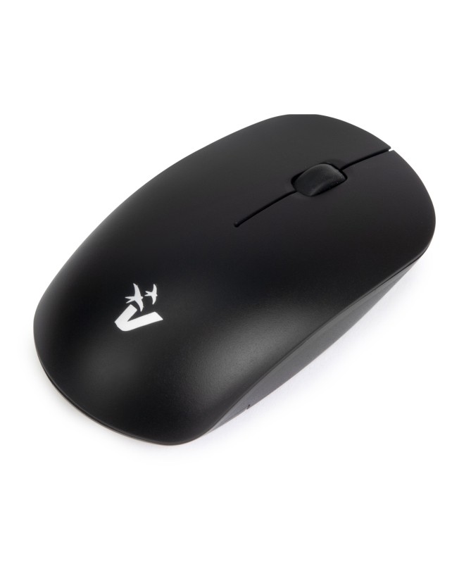 Vultech Mouse Wireless 1600Dpi Nero SilenziosoBatteriea Integrata RicaricabileAttacco Type C