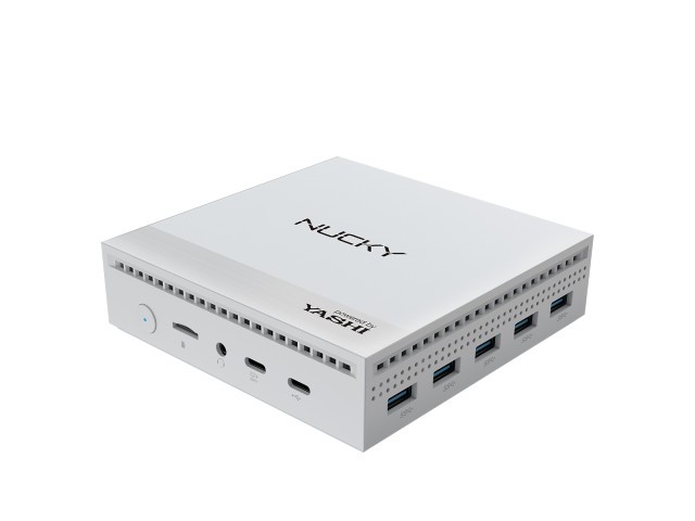 Yashi Mini Pc Fanless White Nucky Celeron Quad Core N100 8Gb 256Gb Ssd Win 11 Pro